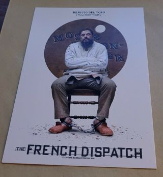 Cinema Postcard - The French Dispatch - Benicio Del Toro As Moses Rosenthaler Nm