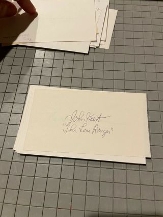 John Hart The Lone Ranger 3x5 Inch Signed Page Autograph Card