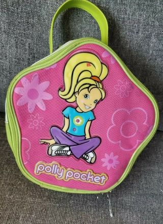 Polly Pocket Carrying Bag Travel Case Take Along W/ Zipper Closure 2004