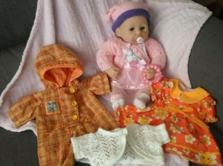 Zapf Baby Annabell Doll With Moving Face & Sounds Plus Extra Outfits