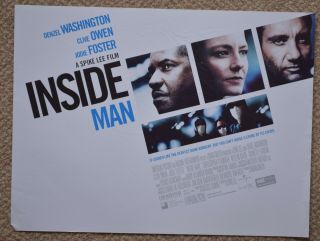 Inside Man - Mini - Quad Poster - Denzel Washington,  Clive Owen,  Jodie Foster