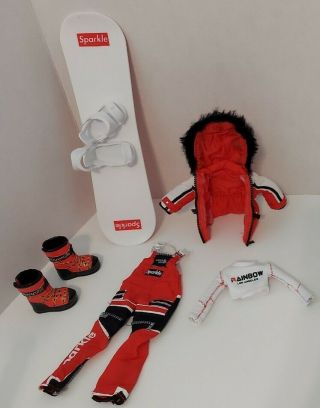 Winter Break Rainbow High Ruby Anderson Doll Outfit Snow Board Jacket Clothes