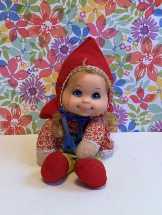 Vintage Mattel Story Book Baby Beans Baby Doll Toy Little Red Riding Hood 70 