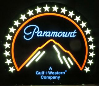 Vintage Paramount Pictures Theater Marquee Light Up Promotional Sign 1980 