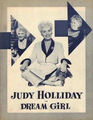 Judy Holliday " Dream Girl " Richard Derr / Elmer Rice 1951 Souvenir Program