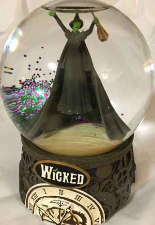 2003 Wicked Witch Musical Snow Globe Defying Gravity Stephen Schwartz Glitter