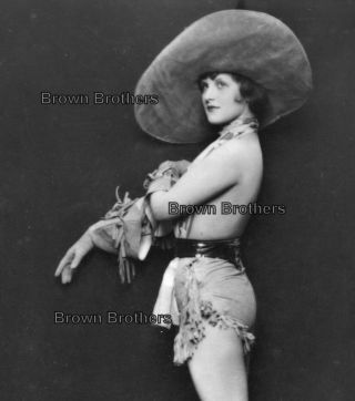 1920s Ziegfeld Follies Dorothy Knapp Cowgirl Chaps Hat Film Photo Negative 4