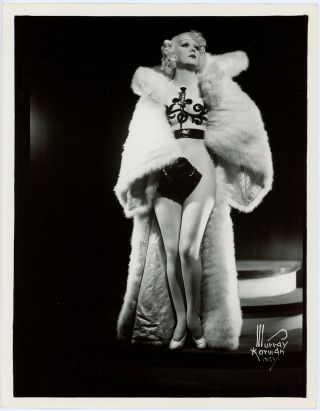 Vintage Pin Up Showgirl Blonde Bombshell Marion Martin Murray Korman Photograph