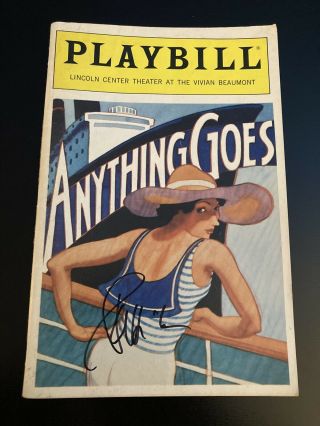 Anything Goes Broadway Playbill Signed By Patti Lupone