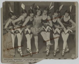 1918 Ziegfeld Follies Gertrude Vanderbilt Show Girls Oversized Mounted Photo