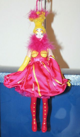 Cirque Du Soleil Pink Yellow Woman Entertainer Christmas Tree Ornament W/box