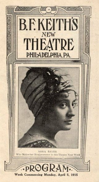 Florodora & Scandal: Legendary Actress - Beauty Evelyn Nesbit Rare 1915 Program