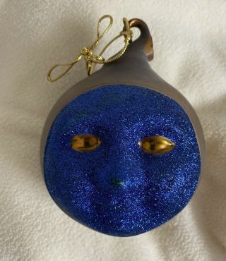 Dept 56 Cirque Du Soleil Gold Brown Blue Glass Ornament