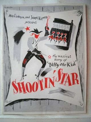 Shootin Star Souvenir Program David Brooks / Howard Da Silva Flop Tryout 1946