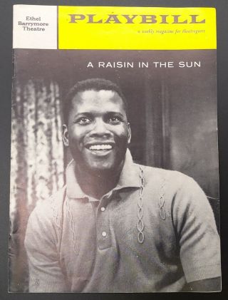 Vintage A Raisin In The Sun Playbill - Ethel Barrymore Theatre Ny - May 11,  1959