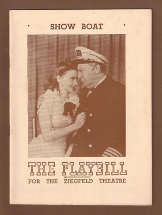 Jerome Kern " Show Boat " Jan Clayton / Buddy Ebsen / Helen Dowdy 1946 Playbill