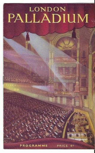 Palladium London Gala 1949 Harpo & Chico Marx Zorzan Troupe Dave Barry