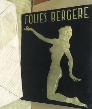 1953 Folies Bergere Souvenir Theater Program Advertising Black Velvet