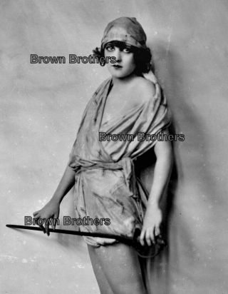 1922 Ziegfeld Follies Seductive Madeline Starhill Sword Film Photo Negative 2