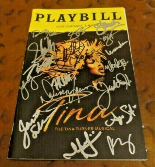 Tina The Tina Turner Musical Broadway Play Playbill Cast Signed Autographed