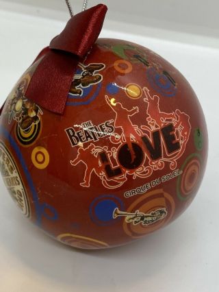 Cirque Du Soleil Beatles Love Decoupage Ball Christmas Ornament