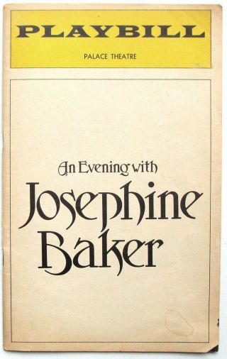 Playbill: An Evening With Josephine Baker,  Palace Theatre,  1974