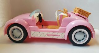2006 Mattel Barbie Beach Glam Cruiser Pink Convertible Sports Car With Basket