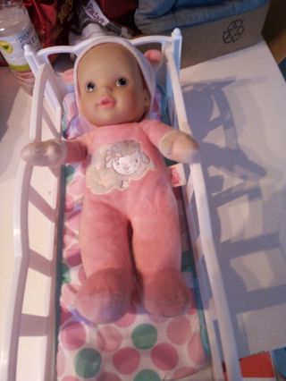 Zapf Creation My First Baby Annabell Soft Bodied Doll With Bed