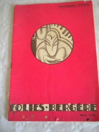 Vintage Programme Theatre Folies Bergère 1934