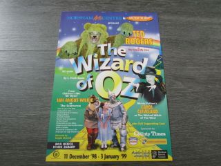 Ted Rogers In The Wizard Of Oz 1998 Horsham Arts Centre Theatre Poster