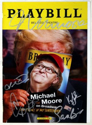 Cast Michael Moore Signed Terms Of My Surrender Opening Night Playbill