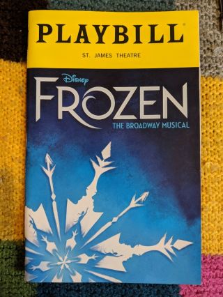 Frozen Playbill Broadway Cast Caissie Levi Patti Murin Disney May 2018