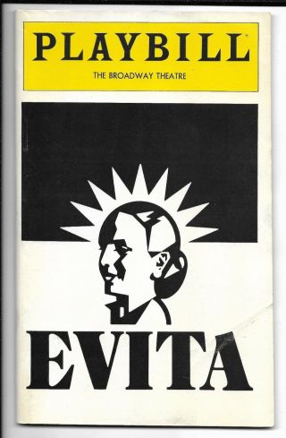 Patti Lupone & Mandy Patinkin " Evita " Playbill 1979 Andrew Lloyd Webber