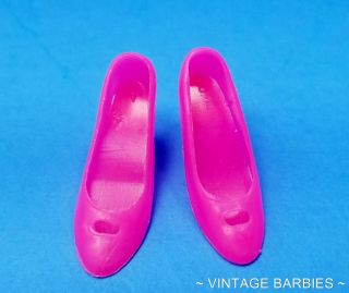 Vintage Barbie Francie Doll Pink Cut Out Heels / Shoes Japan Htf 1960 