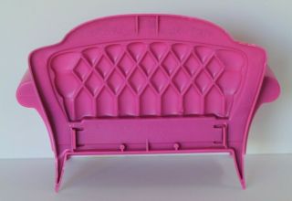 2008 Barbie Dream Townhouse Replacement Sofa Couch Purple White Logo High Back 3