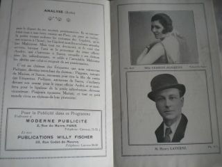 Vintage Programme Theatre Lyrique De La gaite 1920s Art Deco Les Saltimbanques 2