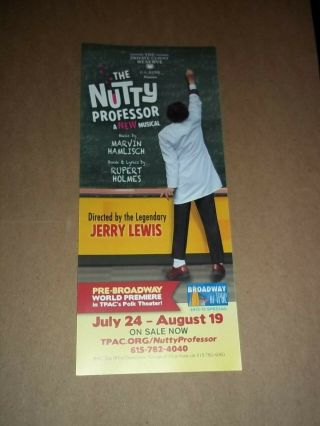 The Nutty Professor,  Rare 2012 Pre - Broadway Flyer,  World Prem,  Lewis,  Hamilisch
