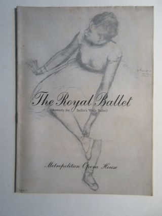 " The Sleeping Beauty " Program 1957 The Royal Ballet At Metropolitan Opera House