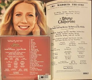 The Drowsy Chaperone - Opening Nite Broadway Playbill,  CD - Sutton Foster - NM 2
