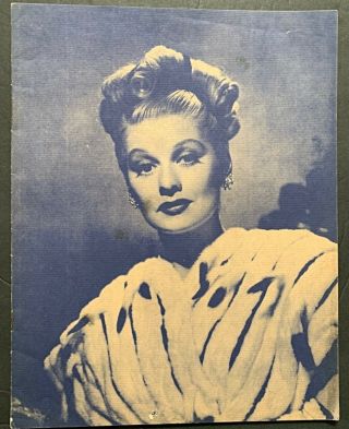 1947 Lucille Ball Theatre Program Elmer Rice Dream Girl