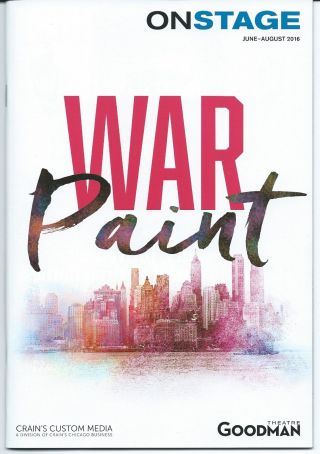 War Paint Pre - Broadway Playbill,  Ad Flyer Patti Lupone Christine Ebersole