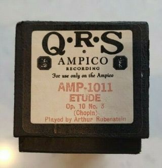Qrs Ampico Player Piano Roll Amp - 1011 Etude Op.  10 No.  3 Chopin