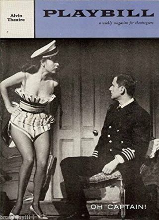 Tony Randall " Oh Captain " Abbe Lane / Paul Valentine 1958 Broadway Playbill