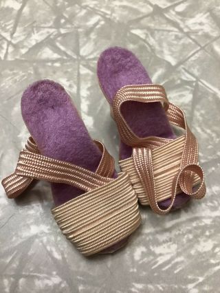 Vintage Madame Alexander Cissy Doll High Heel Shoes Pink Purple