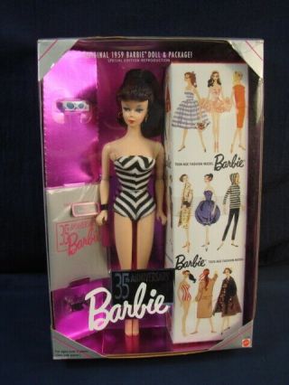 1993 35th Anniversary 1959 Barbie Doll Blonde Nrfb Mattel High Fashion Models