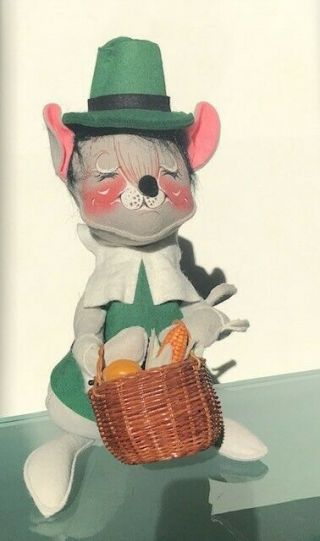 Annalee Large Pilgrim Mouse Thanksgiving 1992 14 " Tall
