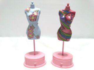 2006 Mattel Fashion Fever Barbie Dress Forms W/mirror & Drawer