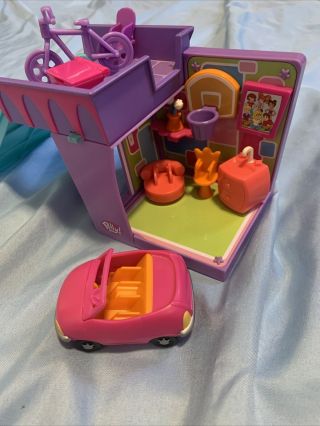 Magnetic Polly Pocket Garage With Car And Furniture