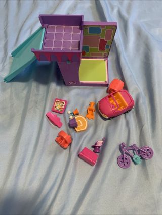 Magnetic Polly Pocket Garage With Car And Furniture 3