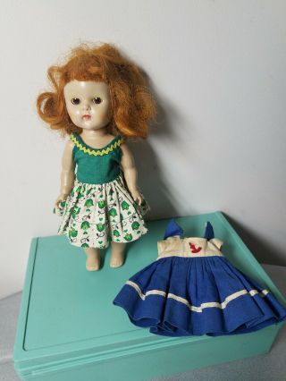 Vintage Vogue Ginny Walker Doll Red Hair Green Lashes Brows Tlc